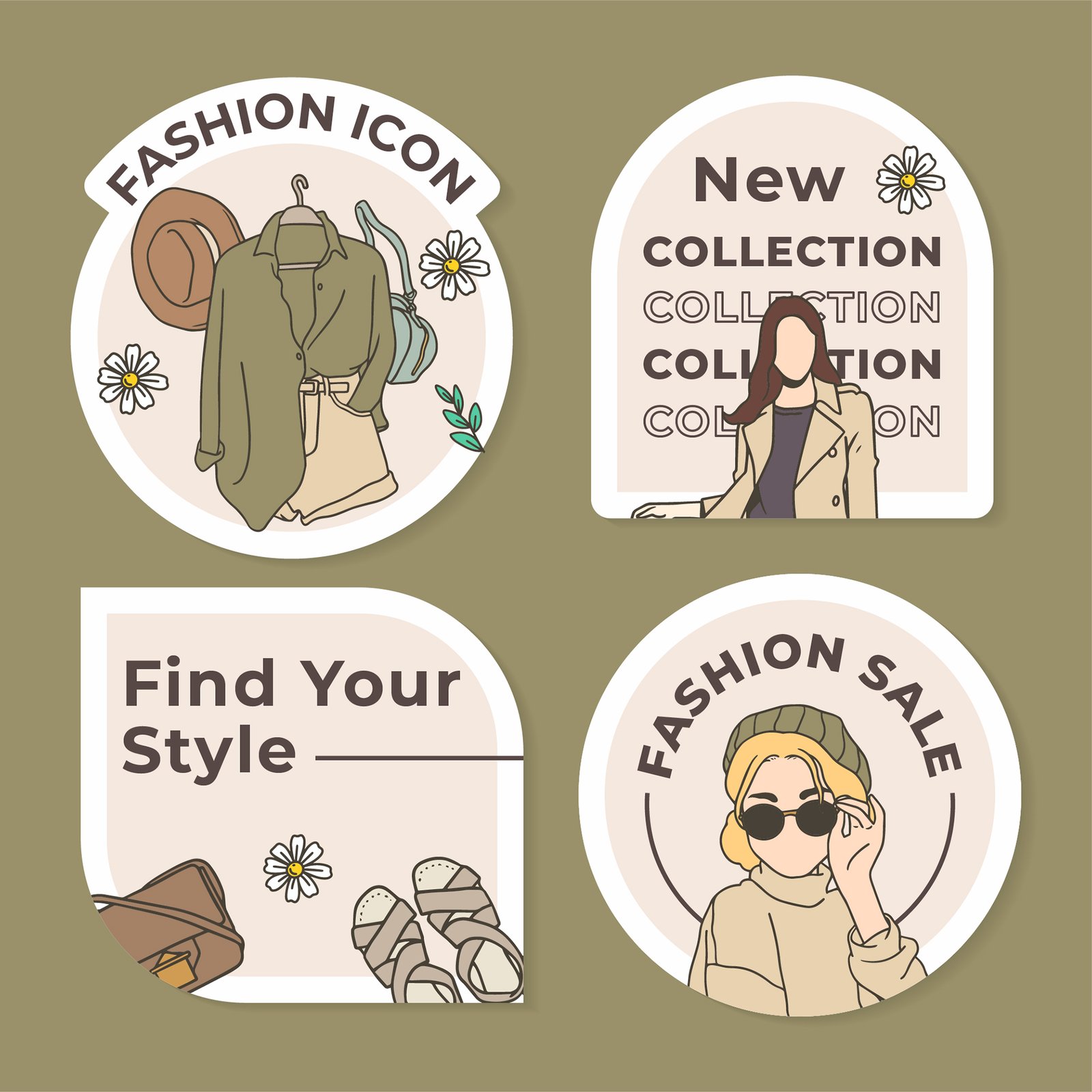 Fashionista Stickers